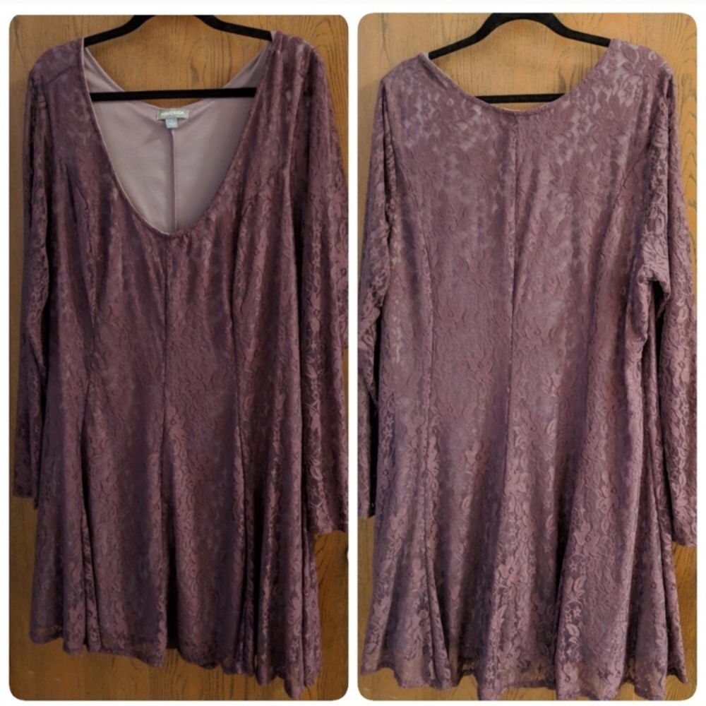 Torrid purple lace skater dress size 3